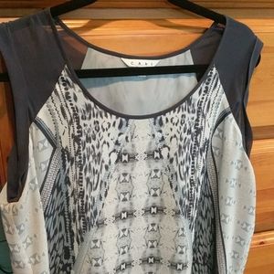 CABI Tunic Top Animal Print Blouse